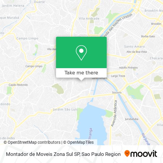 Montador de Moveis Zona Sul SP map