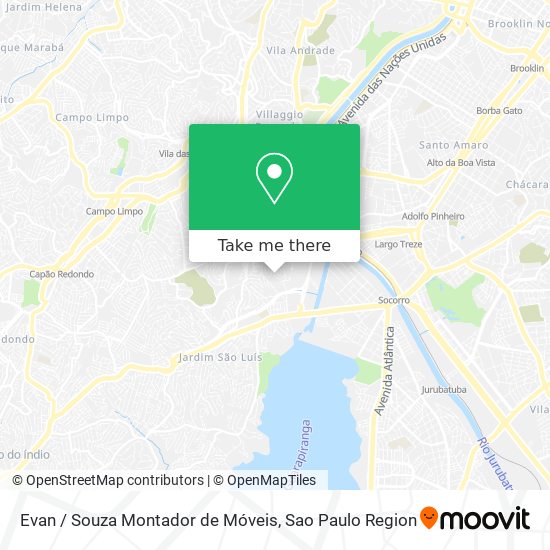 Mapa Evan / Souza Montador de Móveis