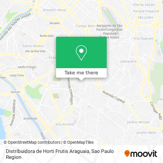 Mapa Distribuidora de Horti Frutis Araguaia