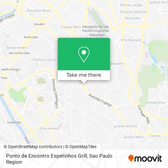 Mapa Ponto de Encontro Espetinhos Grill