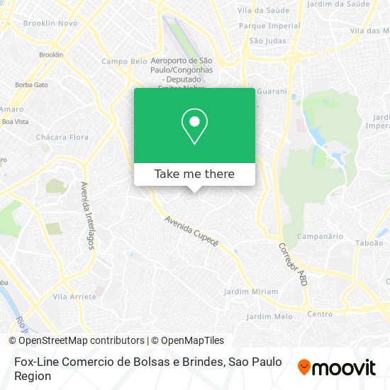 Mapa Fox-Line Comercio de Bolsas e Brindes