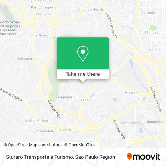 Mapa Sturaro Transporte e Turismo