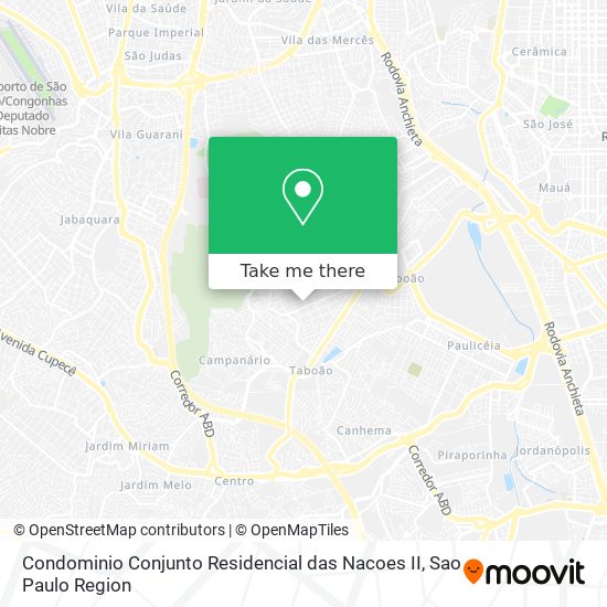 Mapa Condominio Conjunto Residencial das Nacoes II