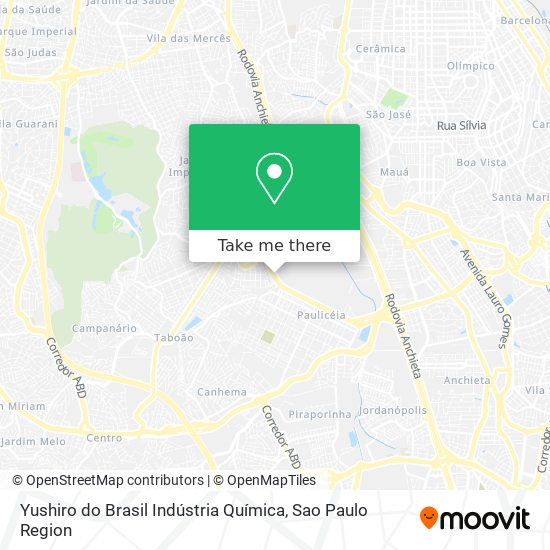 Yushiro do Brasil Indústria Química map