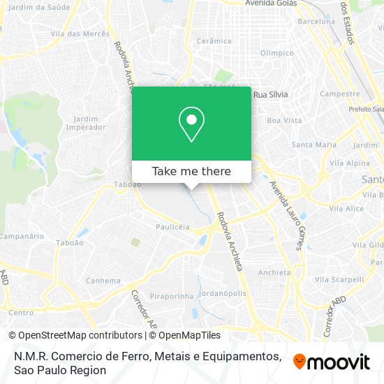 N.M.R. Comercio de Ferro, Metais e Equipamentos map