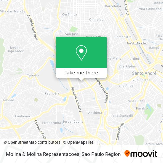 Molina & Molina Representacoes map