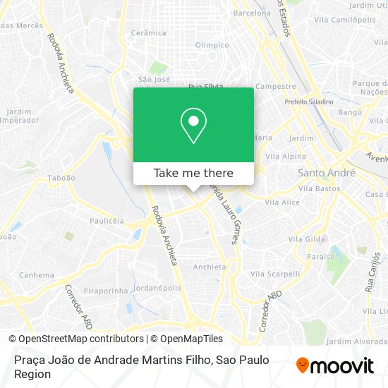 Mapa Praça João de Andrade Martins Filho