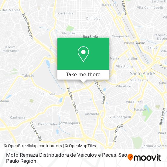 Mapa Moto Remaza Distribuidora de Veiculos e Pecas