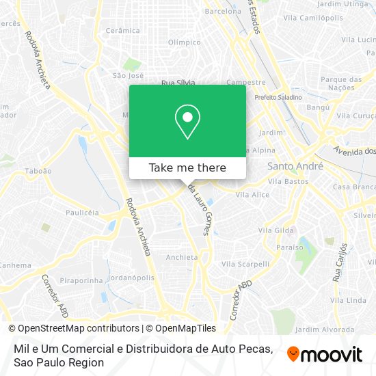 Mapa Mil e Um Comercial e Distribuidora de Auto Pecas