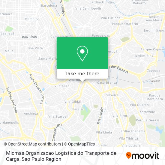 Micmas Organizacao Logistica do Transporte de Carga map
