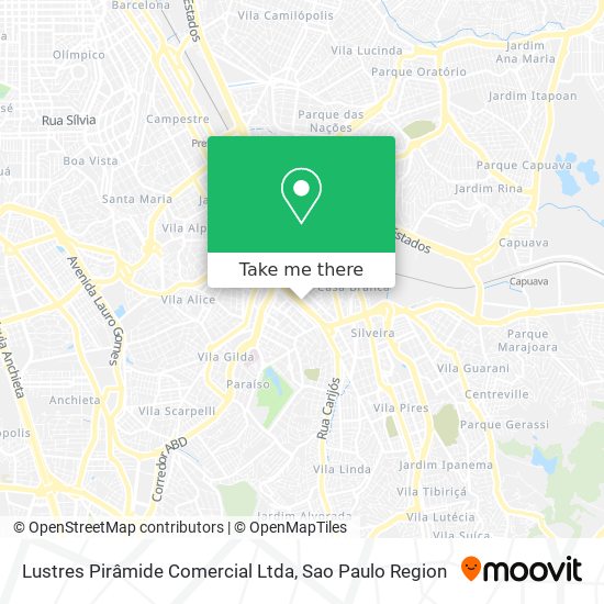 Mapa Lustres Pirâmide Comercial Ltda