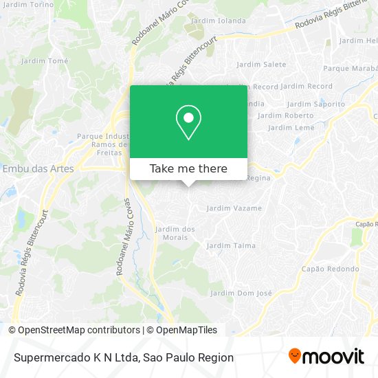 Mapa Supermercado K N Ltda