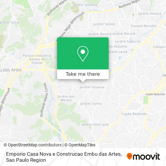 Emporio Casa Nova e Construcao Embu das Artes map