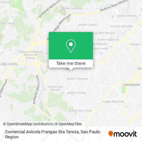 Comercial Avicola Frangao Sta Tereza map