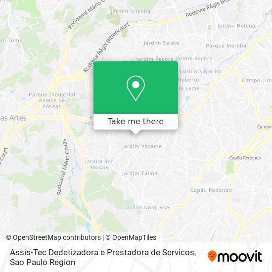 Mapa Assis-Tec Dedetizadora e Prestadora de Servicos