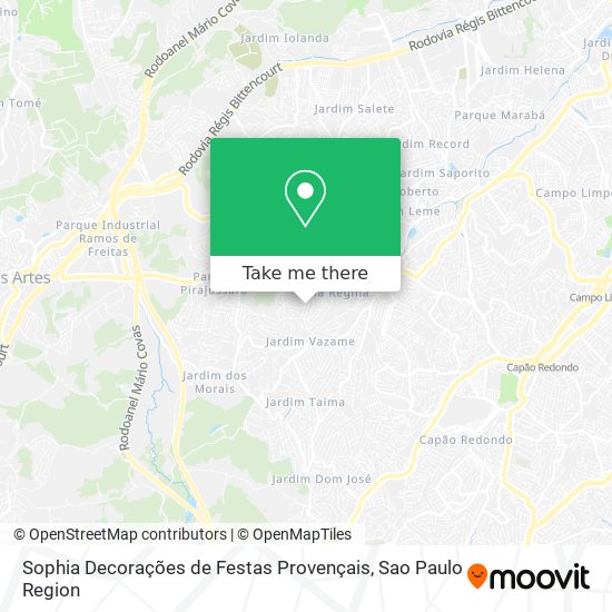 Sophia Decorações de Festas Provençais map