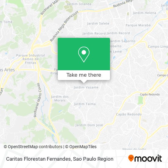 Caritas Florestan Fernandes map