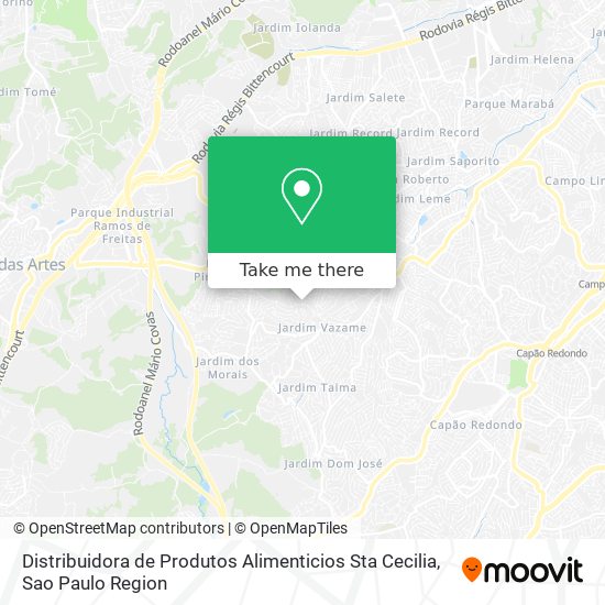 Distribuidora de Produtos Alimenticios Sta Cecilia map