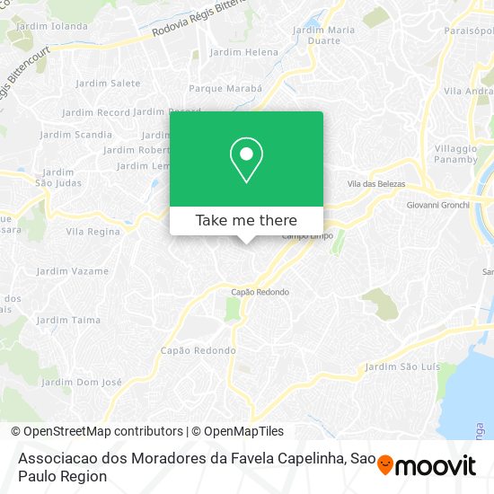Associacao dos Moradores da Favela Capelinha map