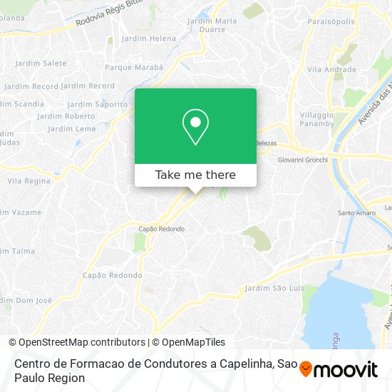 Centro de Formacao de Condutores a Capelinha map