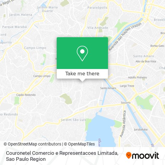 Couronetel Comercio e Representacoes Limitada map