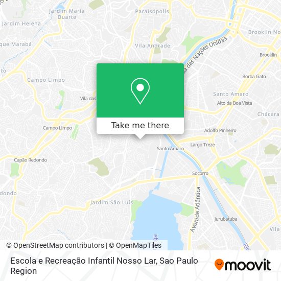 Mapa Escola e Recreação Infantil Nosso Lar