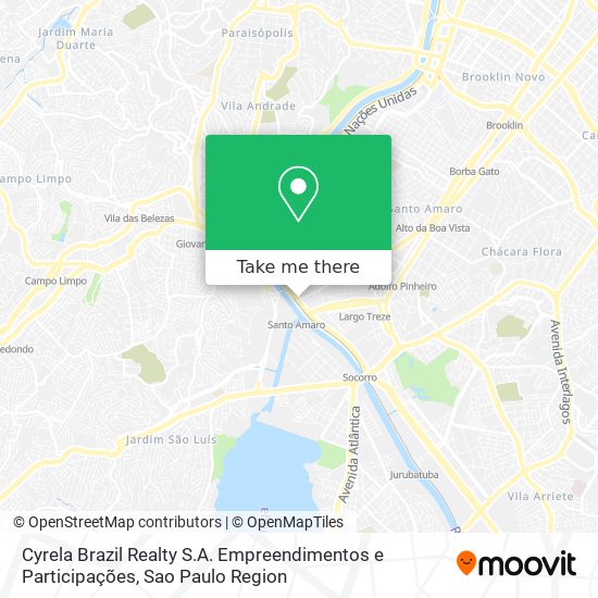 Cyrela Brazil Realty S.A. Empreendimentos e Participações map