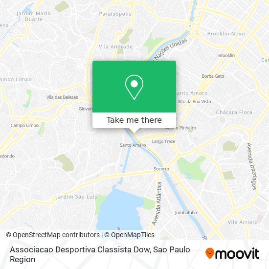 Mapa Associacao Desportiva Classista Dow