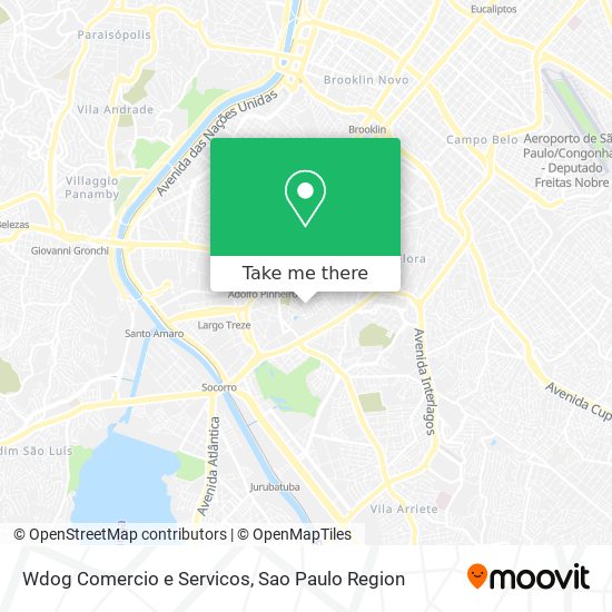 Wdog Comercio e Servicos map