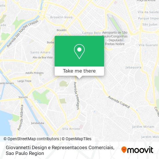 Giovannetti Design e Representacoes Comerciais map