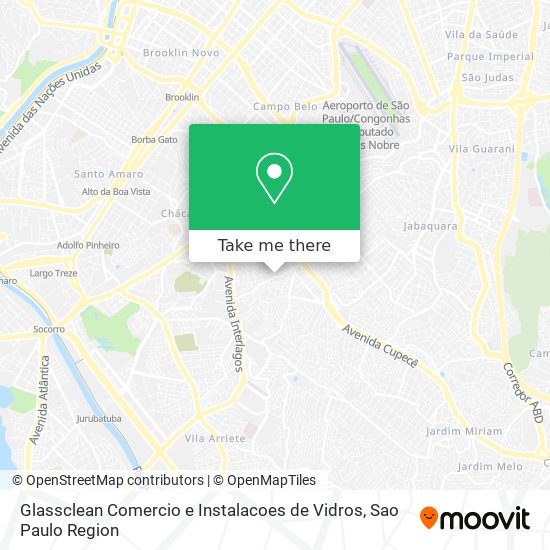Mapa Glassclean Comercio e Instalacoes de Vidros