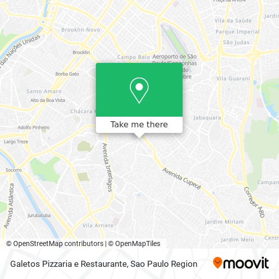 Mapa Galetos Pizzaria e Restaurante