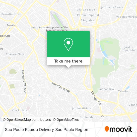 Sao Paulo Rapido Delivery map