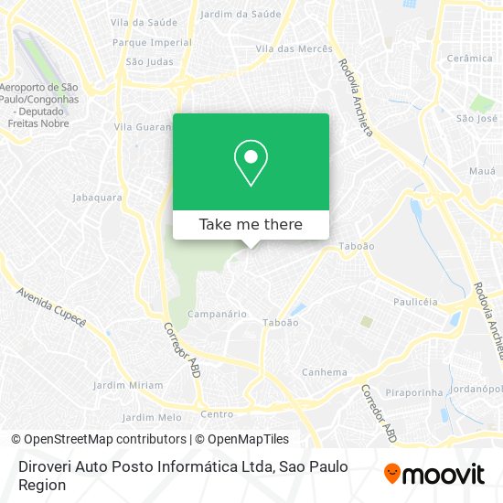 Mapa Diroveri Auto Posto Informática Ltda