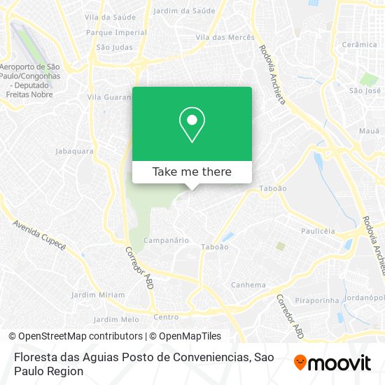 Floresta das Aguias Posto de Conveniencias map