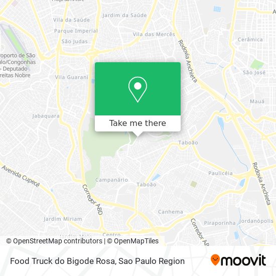 Mapa Food Truck do Bigode Rosa