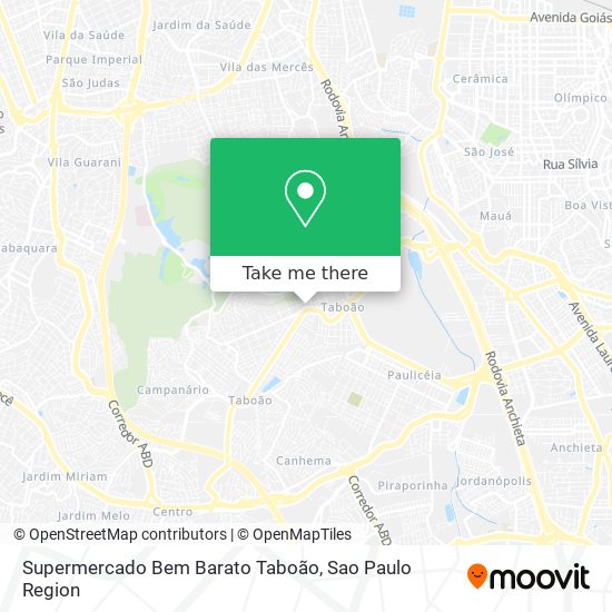 Supermercado Bem Barato Taboão map