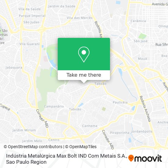 Mapa Indústria Metalúrgica Max Bolt IND Com Metais S.A.