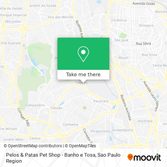 Pelos & Patas Pet Shop - Banho e Tosa map