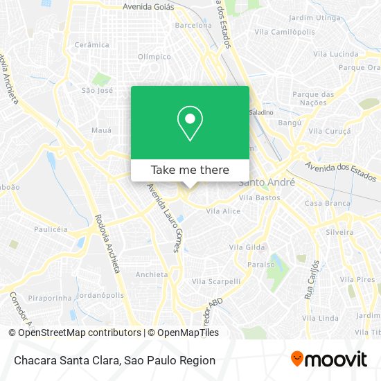 Chacara Santa Clara map