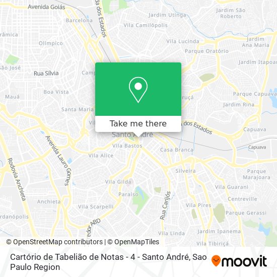 Cartório de Tabelião de Notas - 4 - Santo André map