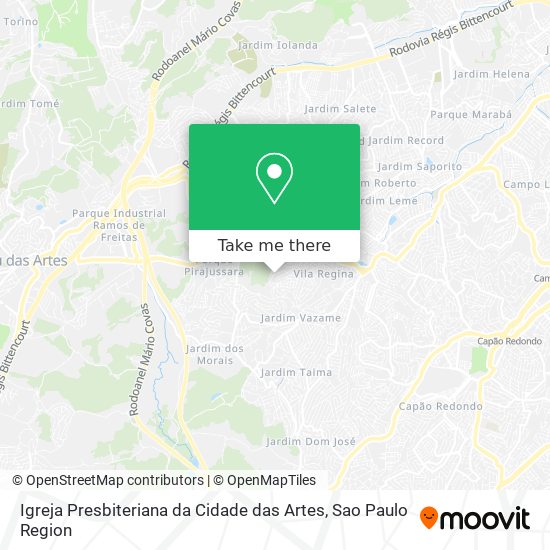 Igreja Presbiteriana da Cidade das Artes map