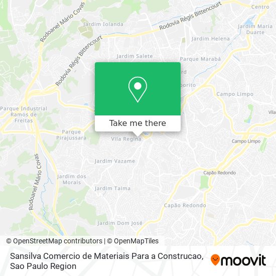 Mapa Sansilva Comercio de Materiais Para a Construcao