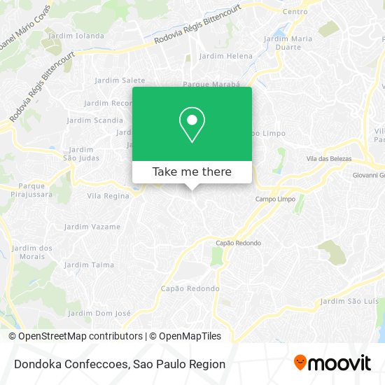 Dondoka Confeccoes map