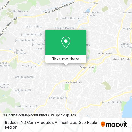 Badeus IND Com Produtos Alimenticios map