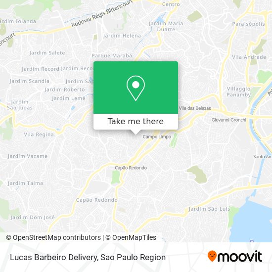 Lucas Barbeiro Delivery map