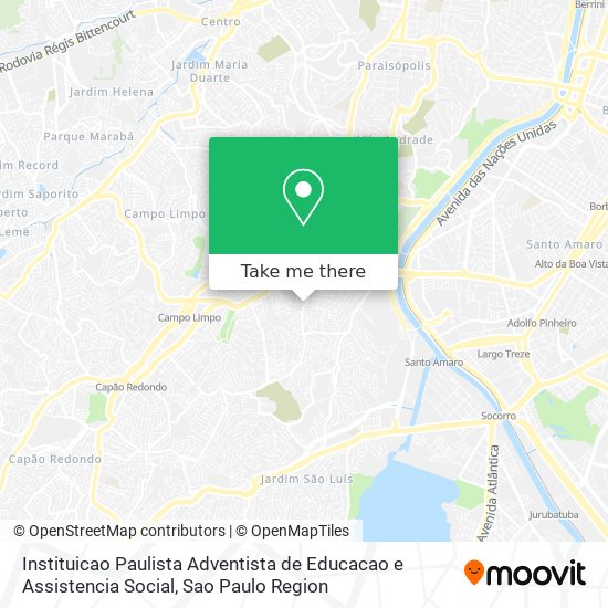 Instituicao Paulista Adventista de Educacao e Assistencia Social map