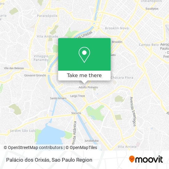 Palácio dos Orixás map