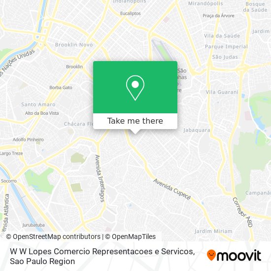 Mapa W W Lopes Comercio Representacoes e Servicos