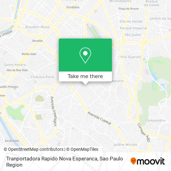 Mapa Tranportadora Rapido Nova Esperanca